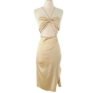 WeWoreWhat Beige Backless Dress
